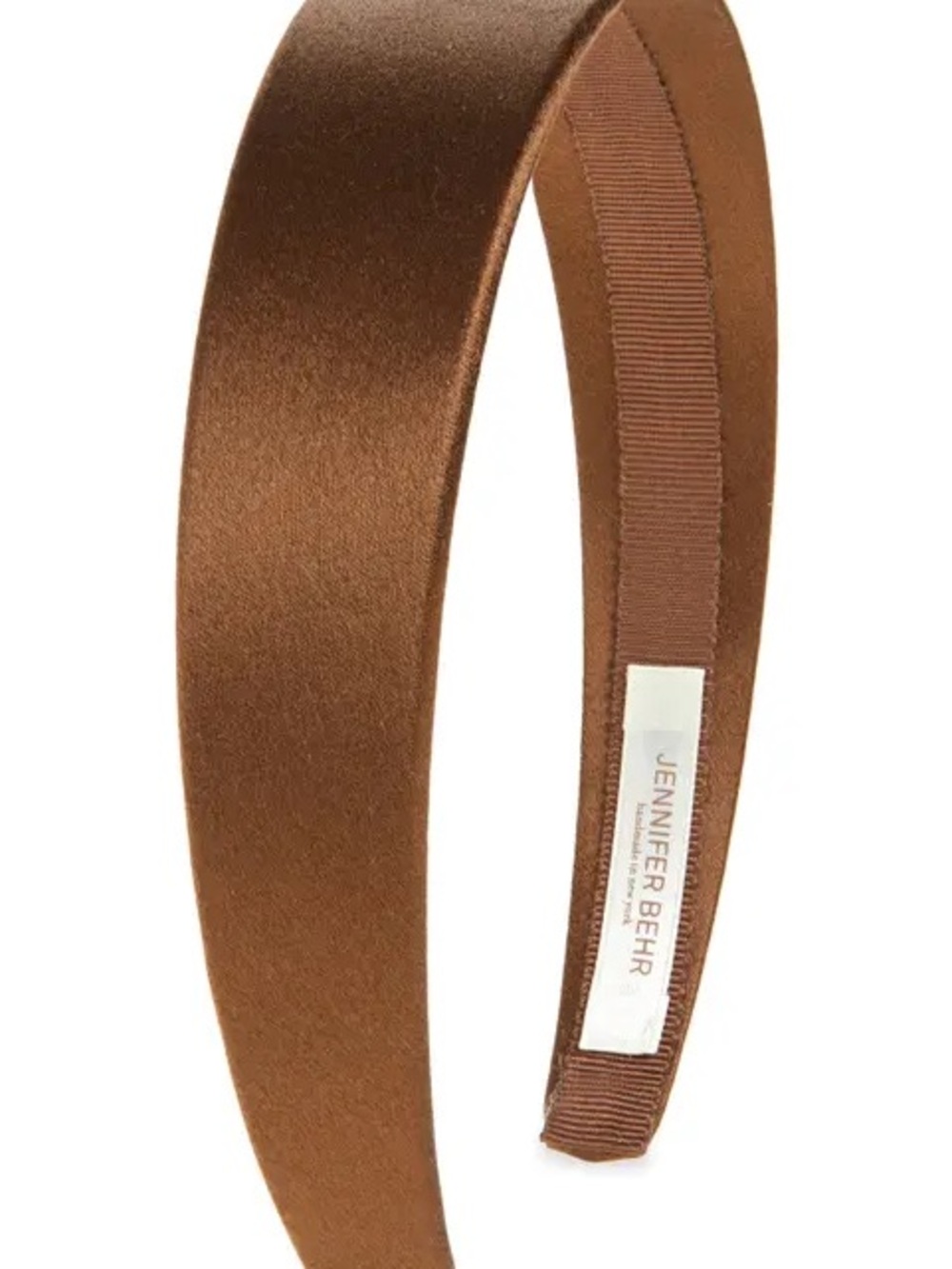 Jennifer Behr Lydia Satin Headband in Espresso